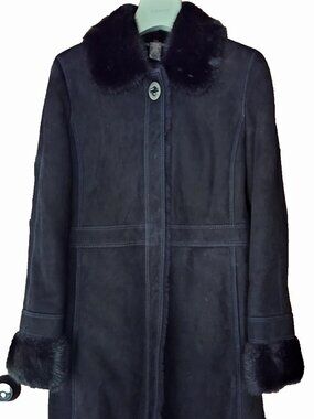 Vintage Coach Lamb Shearling/Mink Trim coat - Made in Italy